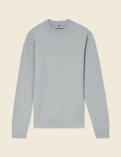 Pull manches longues gris homme