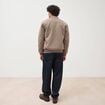 Blouson doubl&eacute; manches longues taupe homme