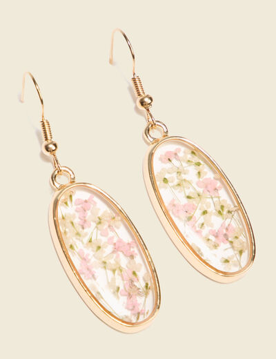 Boucles d'oreilles pendantes couleur or femme