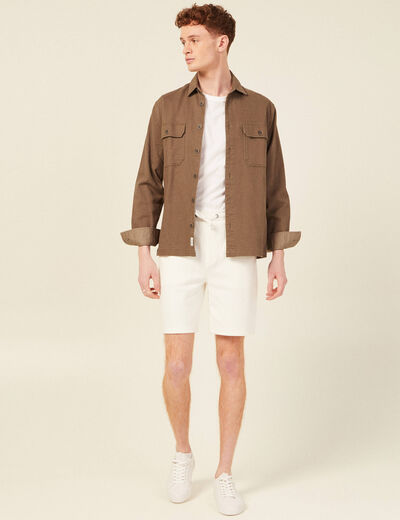 Short éco-responsable ecru homme