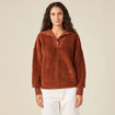 Sweat éco-responsable rouge foncé femme