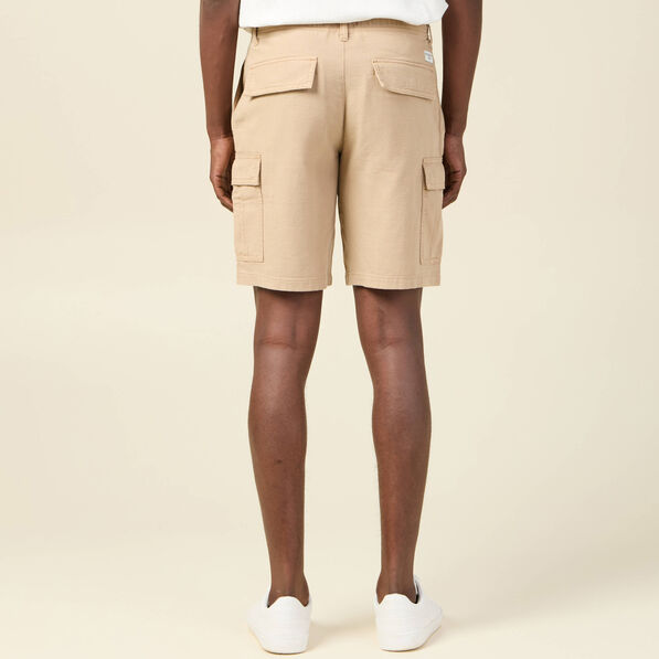 Bermuda cargo à coulisse beige homme