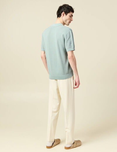 Polo manches courtes vert clair homme