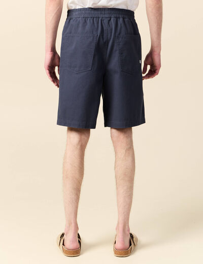 Bermuda droit bleu marine homme