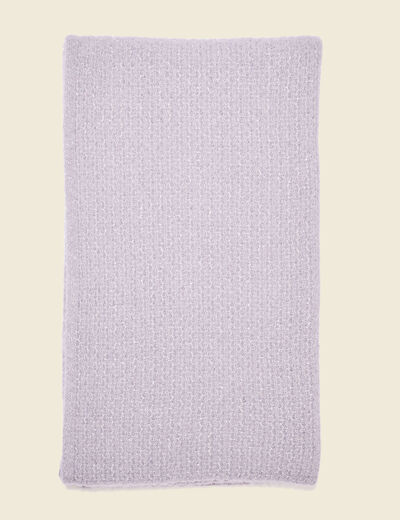 Écharpe tricotée gris clair femme