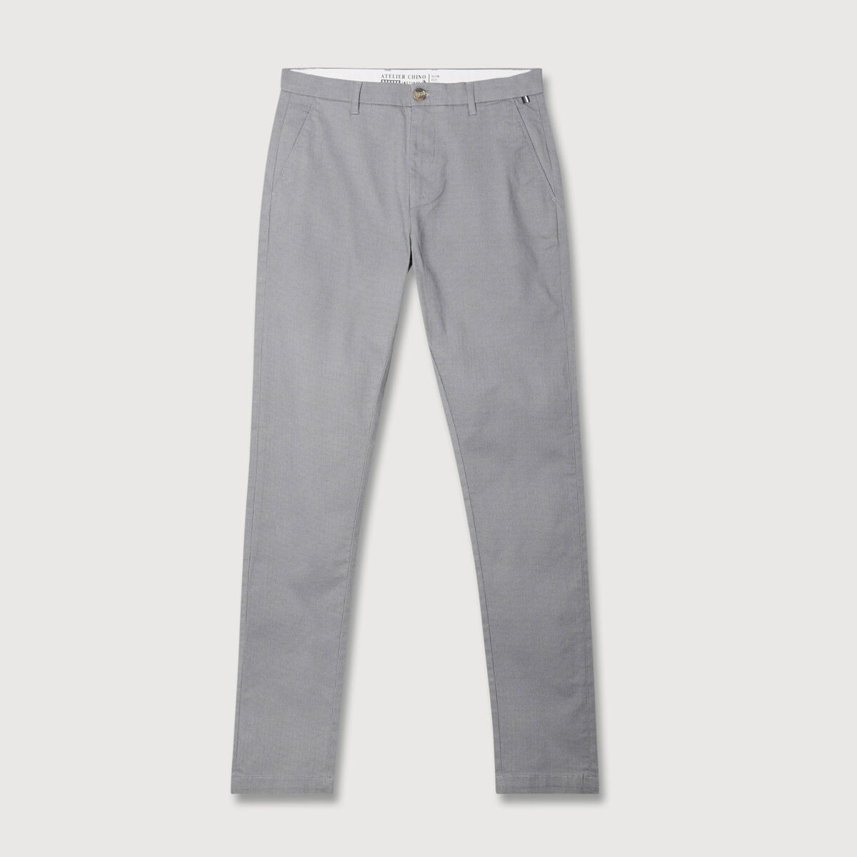 Pantalon chino longueur 32 gris homme