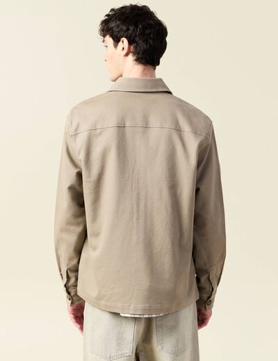 Surchemise manches longues sable homme