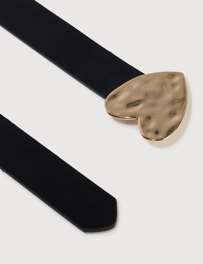 Ceinture fine noir femme