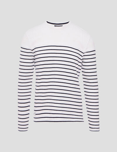 T-shirt manches longues ecru homme