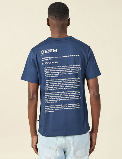 T-shirt manches courtes bleu marine homme