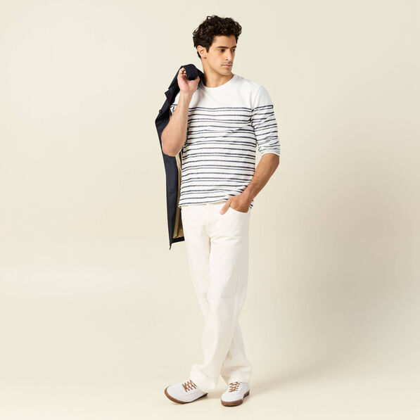 t shirt manches longues ecru homme T-shirt manches longues ecru homme