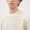 T-shirt col rond manches courtes ecru homme