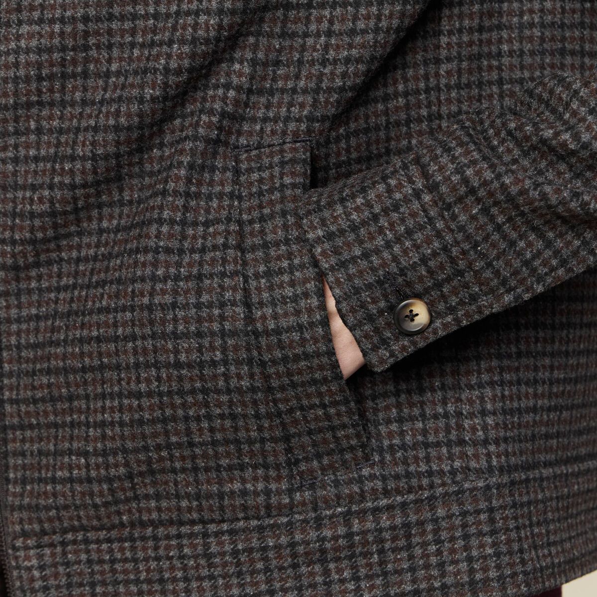 Veste oversize courte col classique gris fonc&eacute; homme
