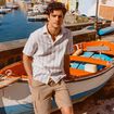 Chemise manches courtes ecru homme