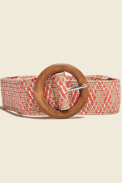 Ceinture tressée sable femme
