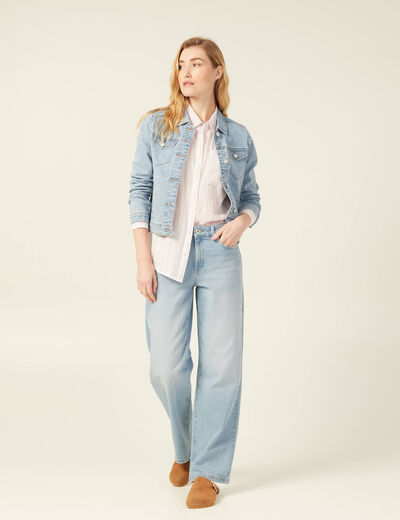 Veste en jean éco-responsable denim bleach femme