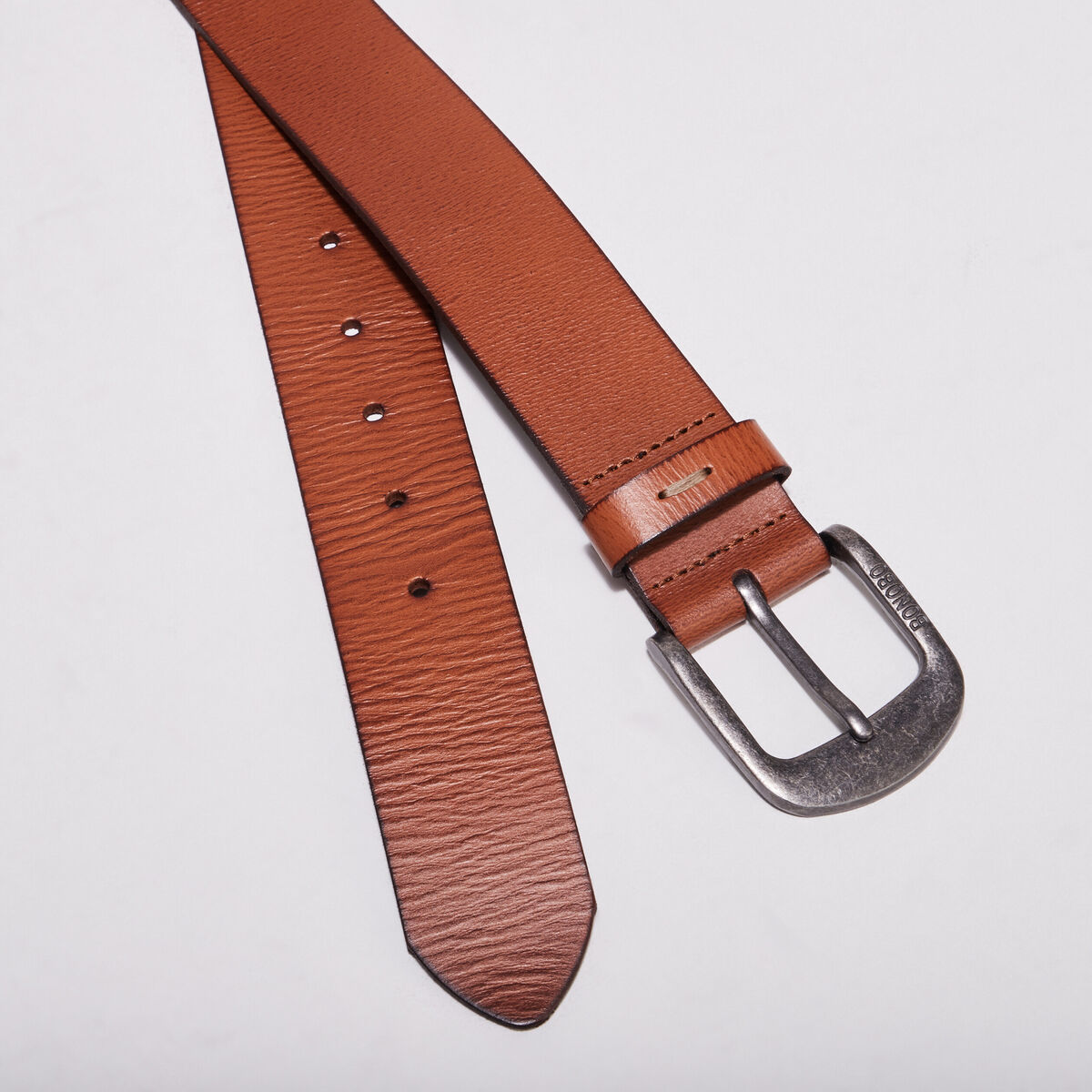 Ceinture en cuir marron homme