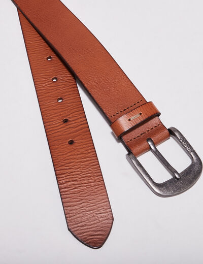 Ceinture en cuir marron homme