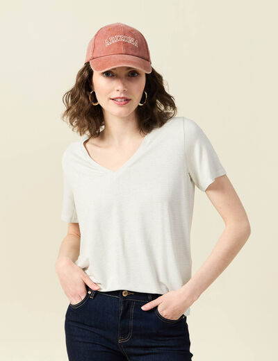 T-shirt manches courtes bleu clair femme