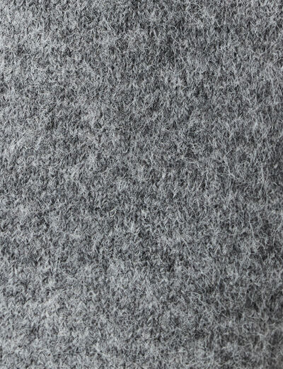 Robe pull droite avec boutons gris clair femme