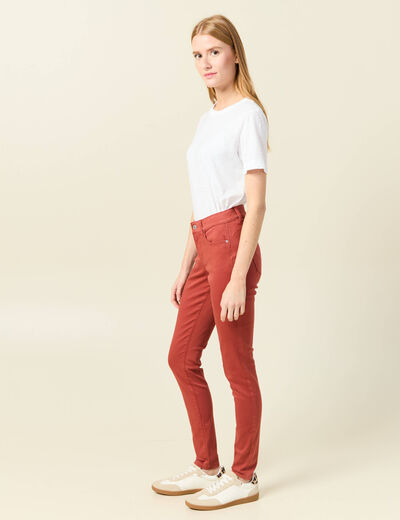 Pantalon Audrey - skinny push up orange foncé femme