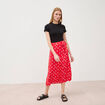 Jupe fluide rouge femme