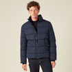 Doudoune droite zipp&eacute;e bleu marine homme
