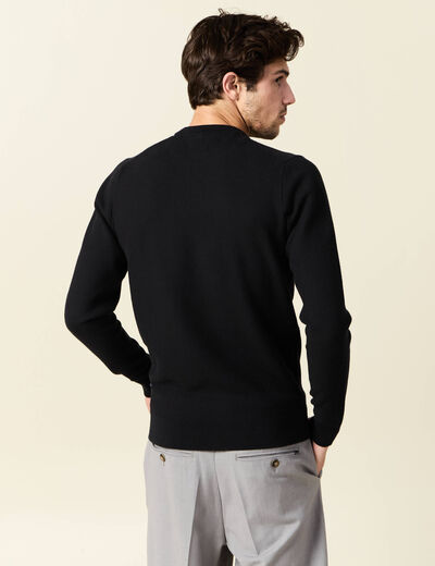 Pull manches longues noir homme