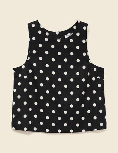 Top sans manches noir femme