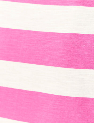 T-shirt manches courtes rose framboise femme