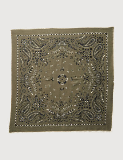Foulard vert kaki femme