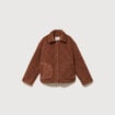 Blouson bouclette marron clair femme