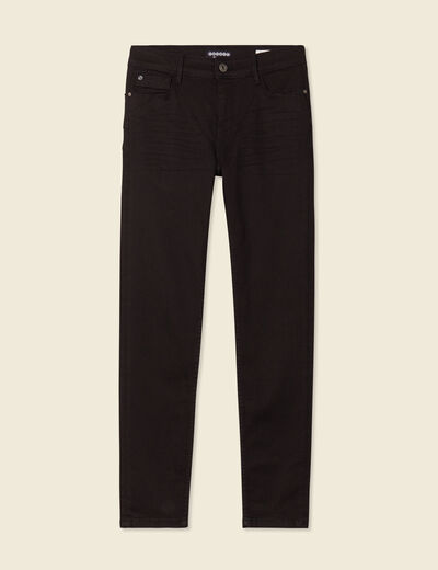 Jeans skinny push up 7/8ème denim noir femme