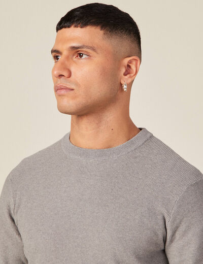 Pull éco-responsable gris homme