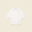 Chemise manches courtes ecru femme