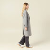 Manteau oversize long gris femme
