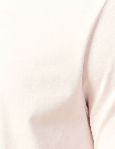 T-shirt en coton manches courtes rose clair homme