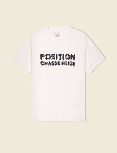 T-shirt manches courtes ecru homme