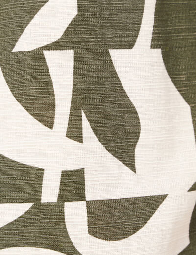 Chemise manches courtes vert kaki homme