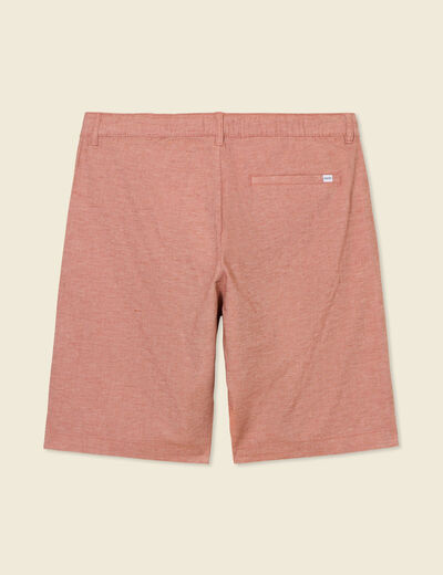 Bermuda droit marron cognac homme