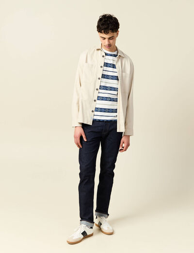 T-shirt manches courtes bleu marine homme