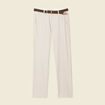 Pantalon chino longueur 32 avec ceinture gris fonc&eacute; homme