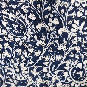 Robe longue trapèze bleu femme