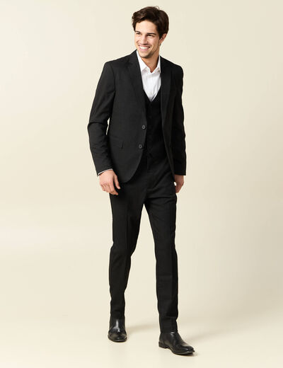 Pantalon chino straight noir homme