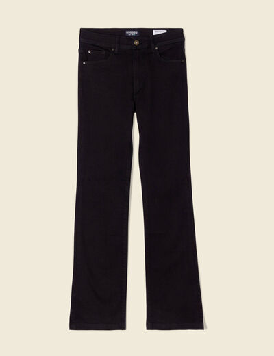 Jeans bootcut taille haute denim noir femme