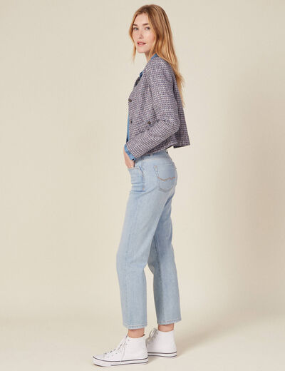 Veste droite éco-responsable bleu femme