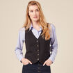 Veston boutonné noir femme