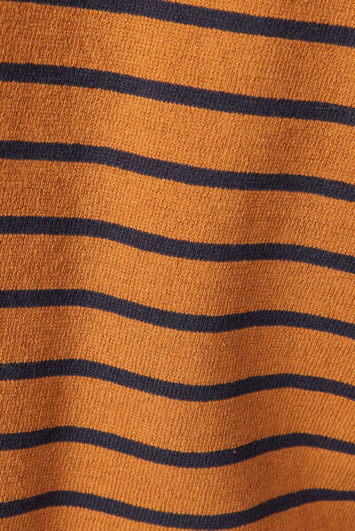 T-shirt manches longues marron homme