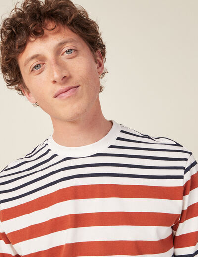 T-shirt manches courtes ecru homme