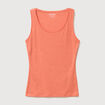 D&eacute;bardeur cintr&eacute; d&eacute;collet&eacute; sans manches rose corail femme